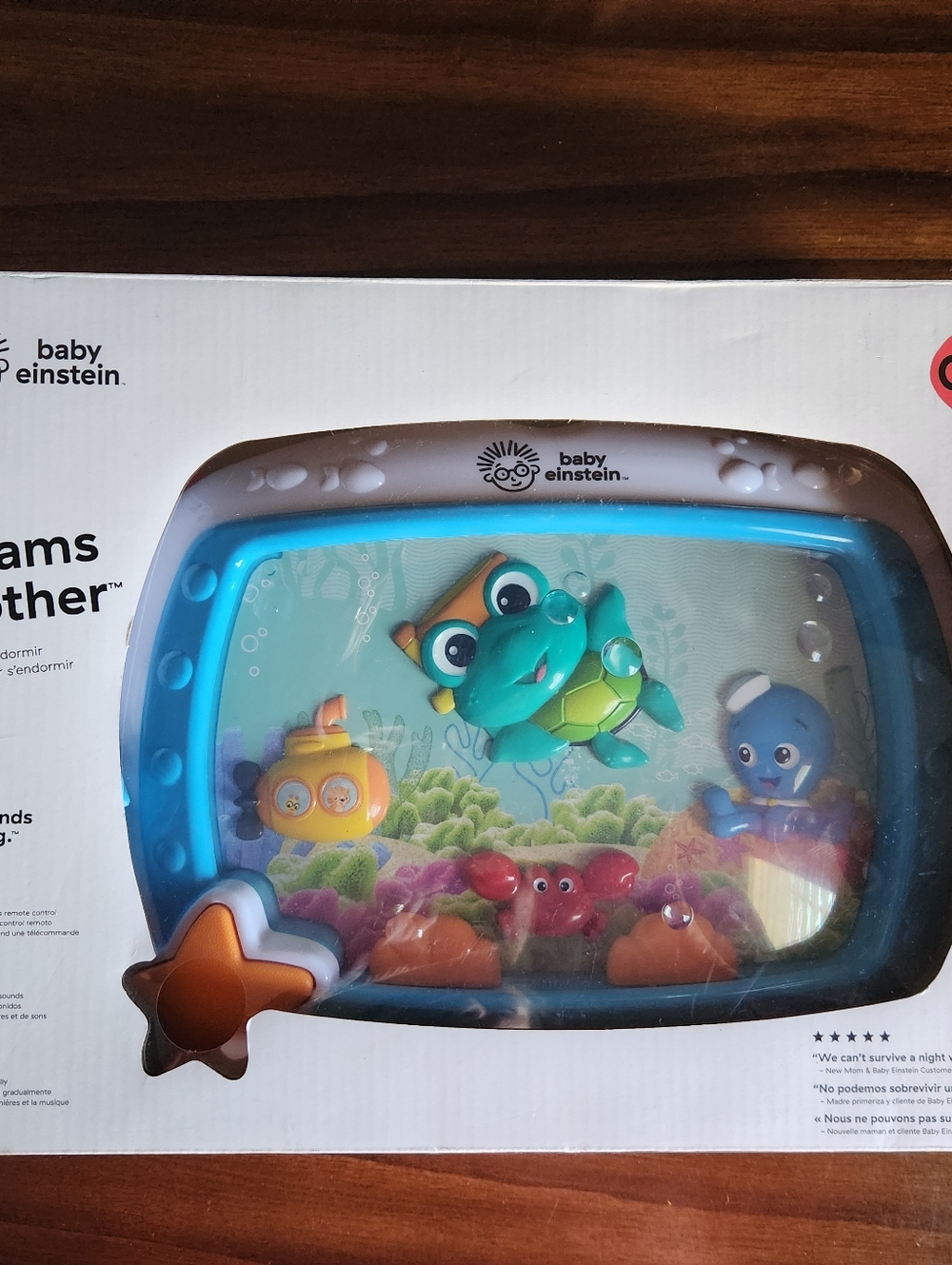 BABY EINSTEIN SEA DREAMS SOOTHER MUSICAL CRIB TOY SOUND MACHINE OCEAN. WORKS